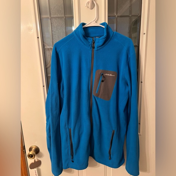 Eddie Bauer Teal Fleece Pullover - Picture 1 of 3